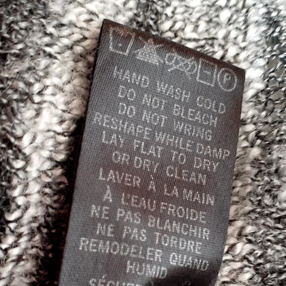 Women's PARKHURST Gray Variegated Cardigan Sweater; Loose Weave; Size S/M - Picture 6 of 6